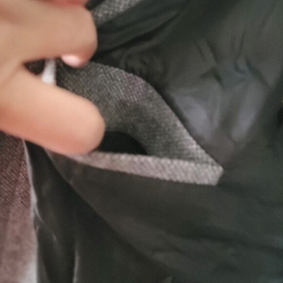 Theory Mens Sz. L Gray Coat Clarence RF Twist Wool Zip Snap Closure See Desc. - Picture 8 of 14